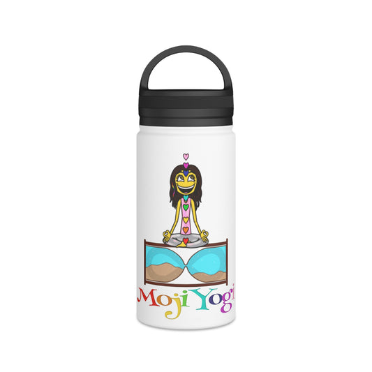 MojiYogi Stainless Steel Water Bottle, Handle Lid